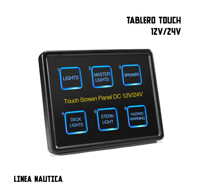 Tablero Touch de 6 Teclas Personalizables Nautico