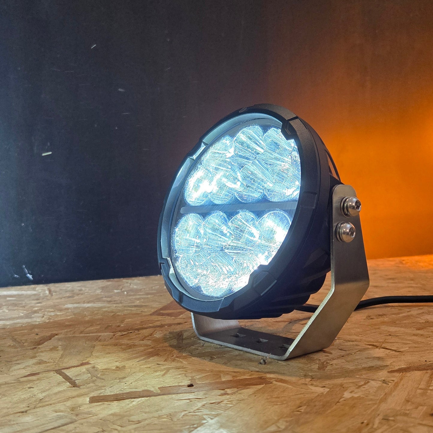 Faro LED Redondo con DRL Blanco+Ámbar de 7"