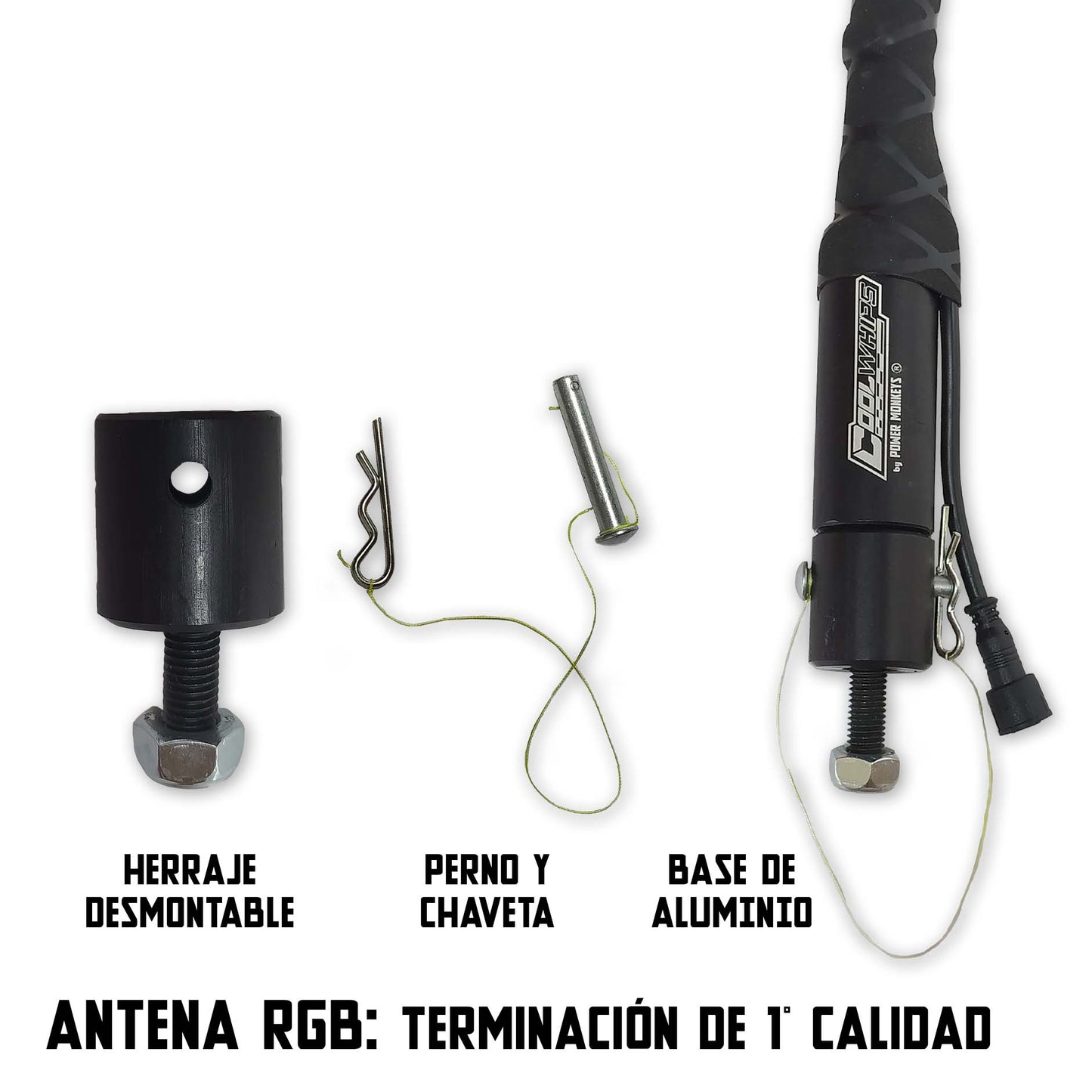 Antenas LED Luminosas Linea RGB