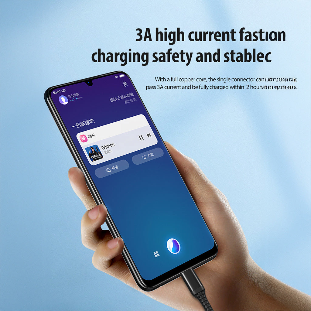 Cable USB C a C 2 Metros 3Amper Carga Super Rápida