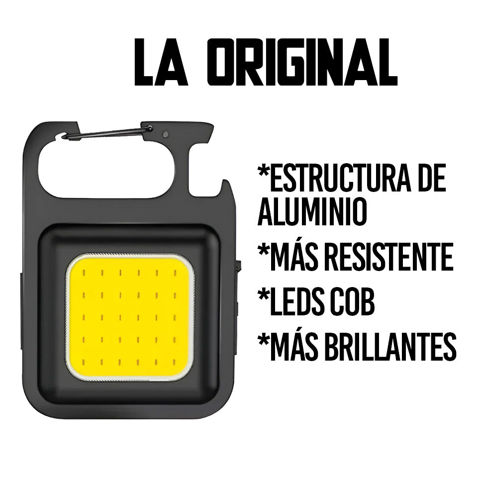 Mini Linterna Led Recargable USB Llavero imán abridor Luz Blanco Frio
