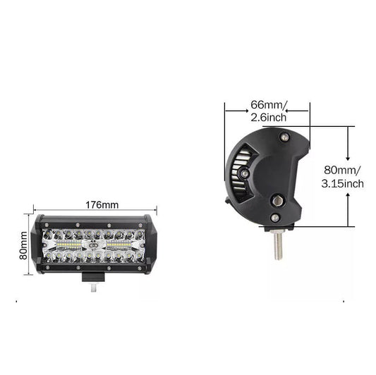 Faro LED 12D Recto de 7"