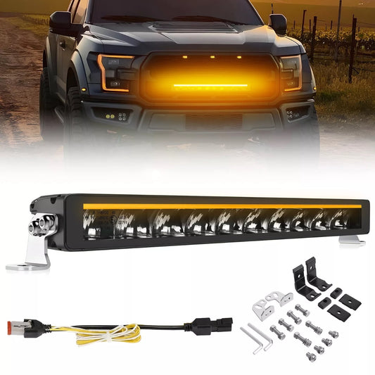 Barra LED Reflex con DRL Combina una Increíble Iluminación con su Estética que embellece tu vehiculo. producto premium. Óptica integral, resistencia IP67 para tu 4x4/off-road.