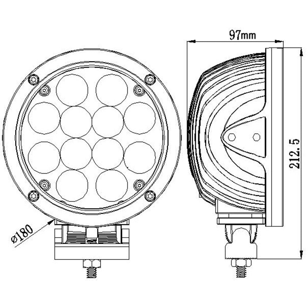 Faro LED 7INCH de 7" Spot