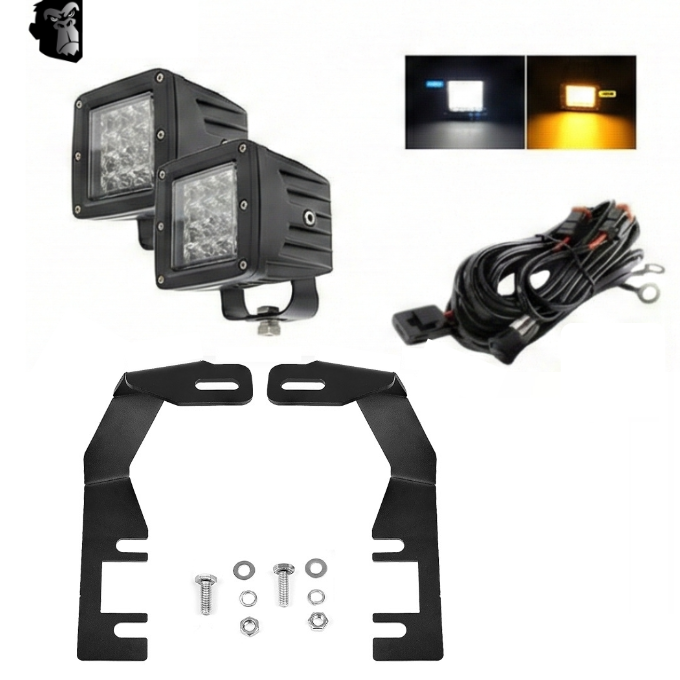 Combo para Capot Par de faros LED linea FLASH + Soporte + Kit Instalacion