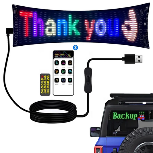 Cartel LED Simple Flexible, Programable, Ojitos, Para Auto, Camion o Negocio