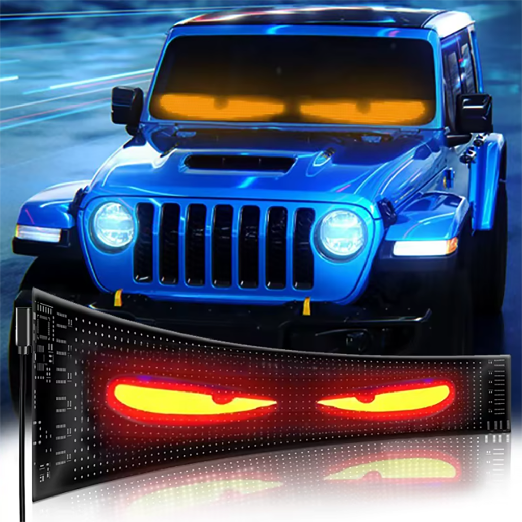 Cartel LED Doble - Flexible, Programable, Ojitos, Para Auto, Camion o Negocio