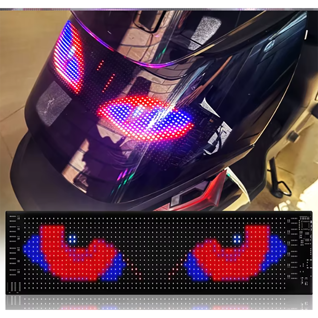 Cartel LED Simple - Flexible, Programable, Ojitos, Para Auto, Camion o Negocio