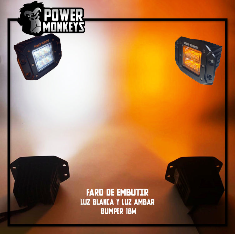 Faros LED Bumper 18w de Embutir