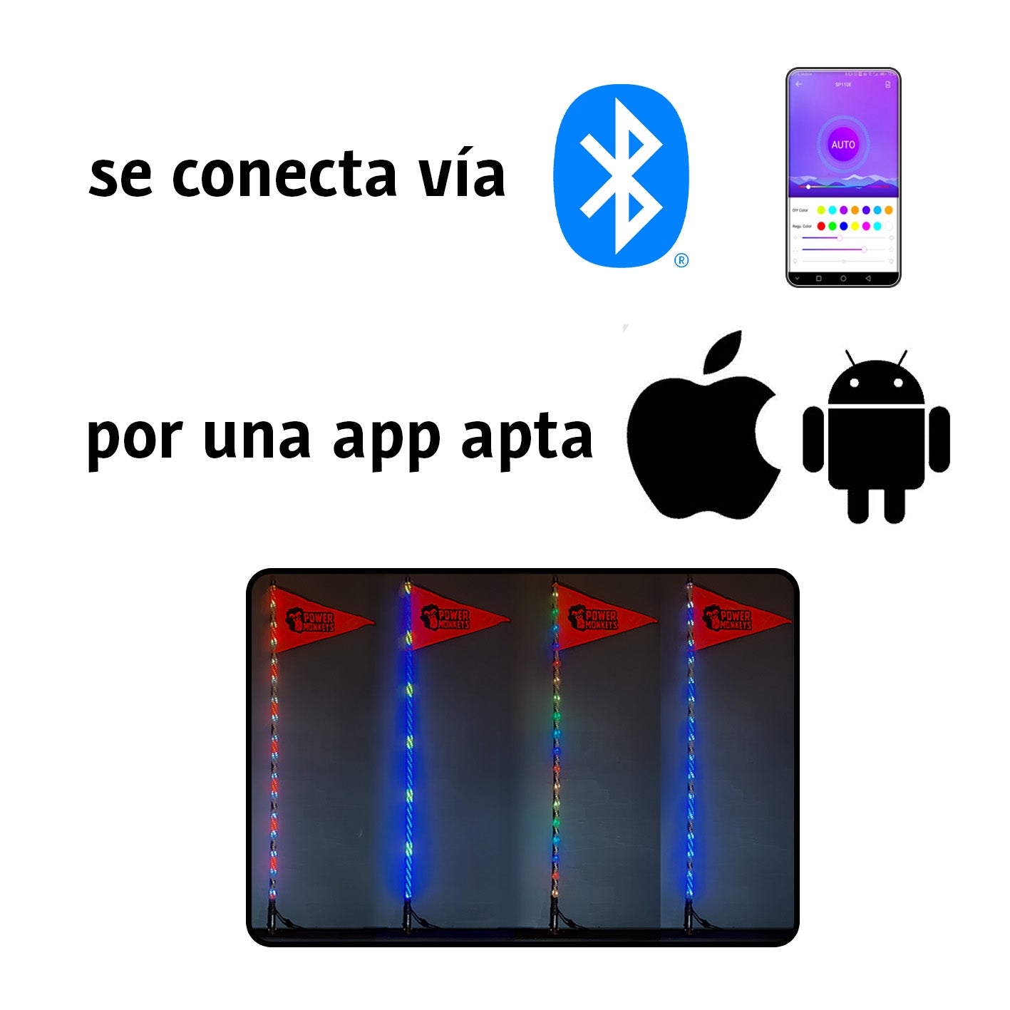 Antenas LED Luminosas Linea PIXEL