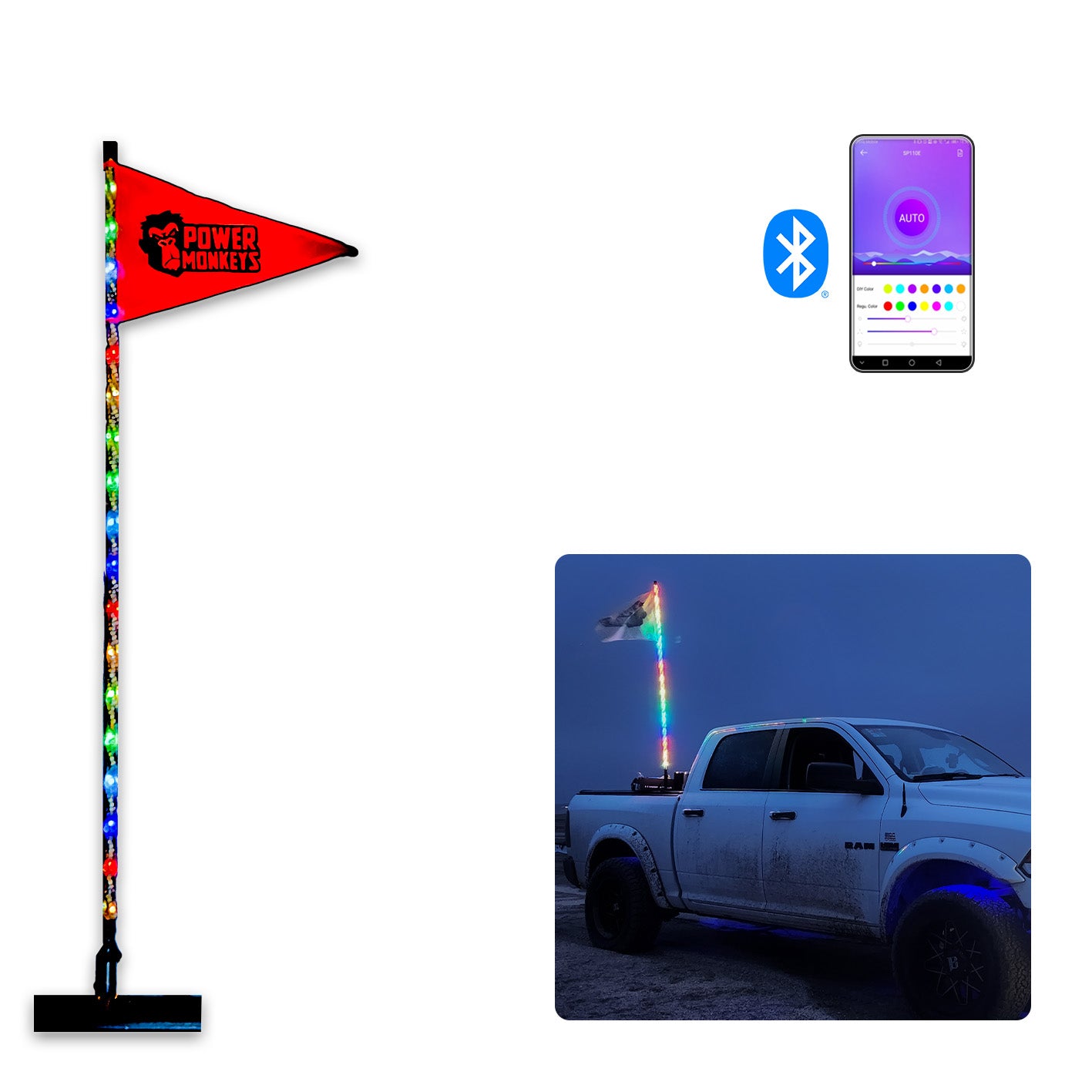 Antenas LED Luminosas Linea PIXEL