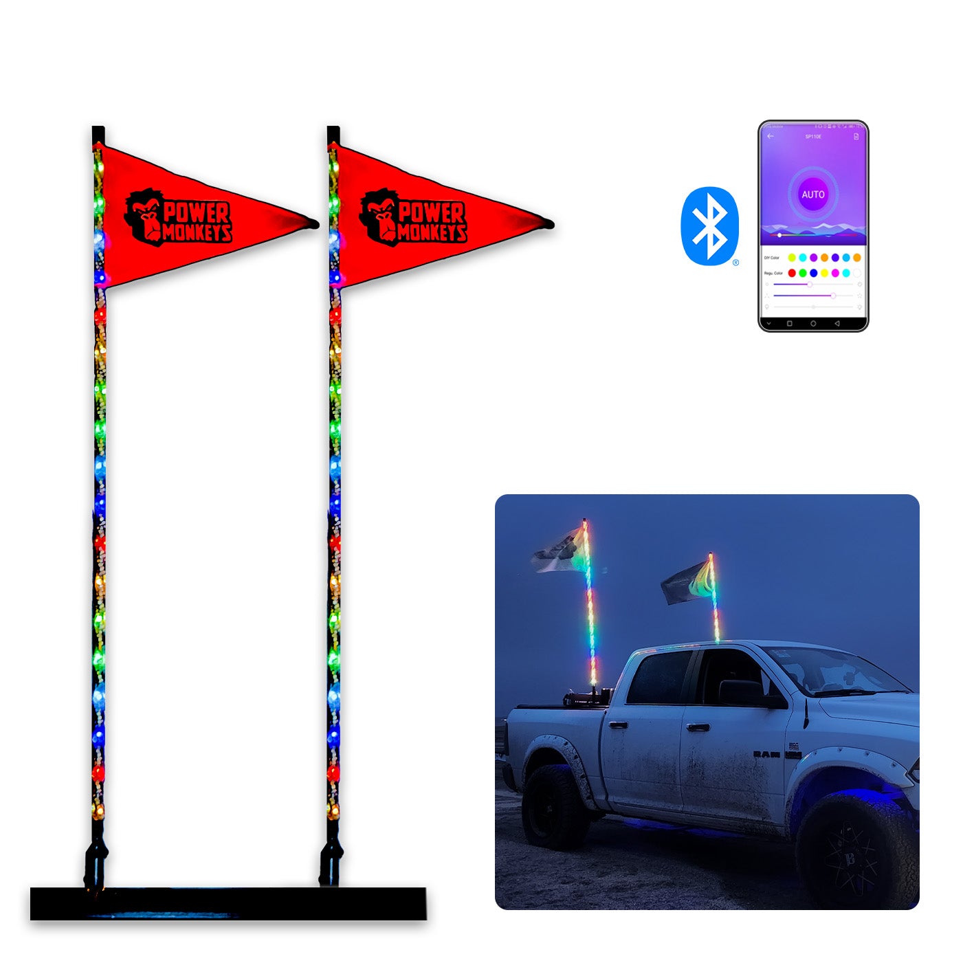 Antenas LED Luminosas Linea PIXEL