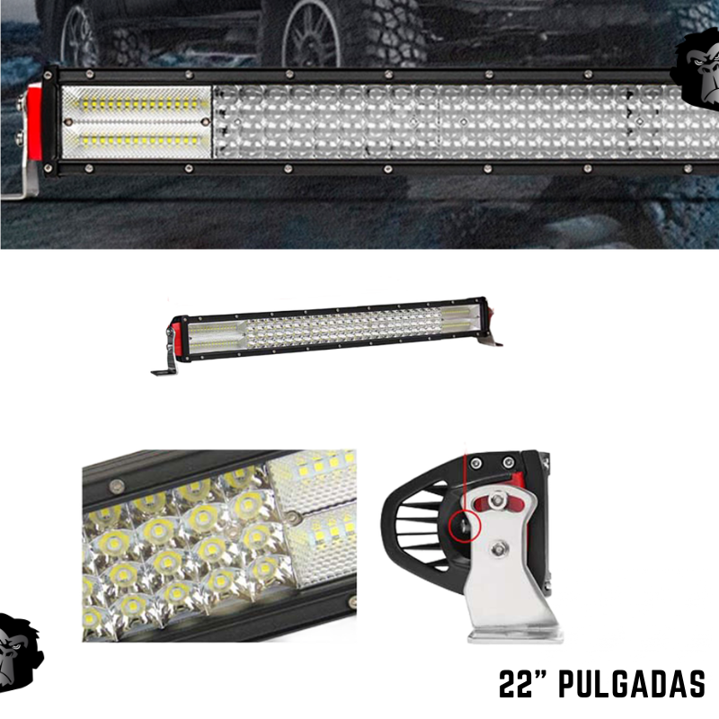 Barra LED 12D Recta Gran Alcance y Dispersión