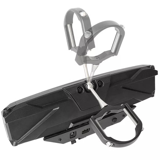 Accesorio Espejo de UTV de Diseño convexo para gran ángulo de visión y abrazaderas universales para jaula de UTV. Estilo 12V. Espejo Retrovisor Interior para UTV con luz LED RGB perimetral.