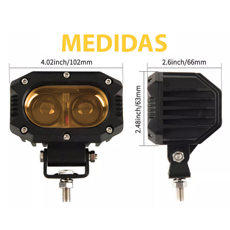 Faros LED Rectangular 2,5" Spot