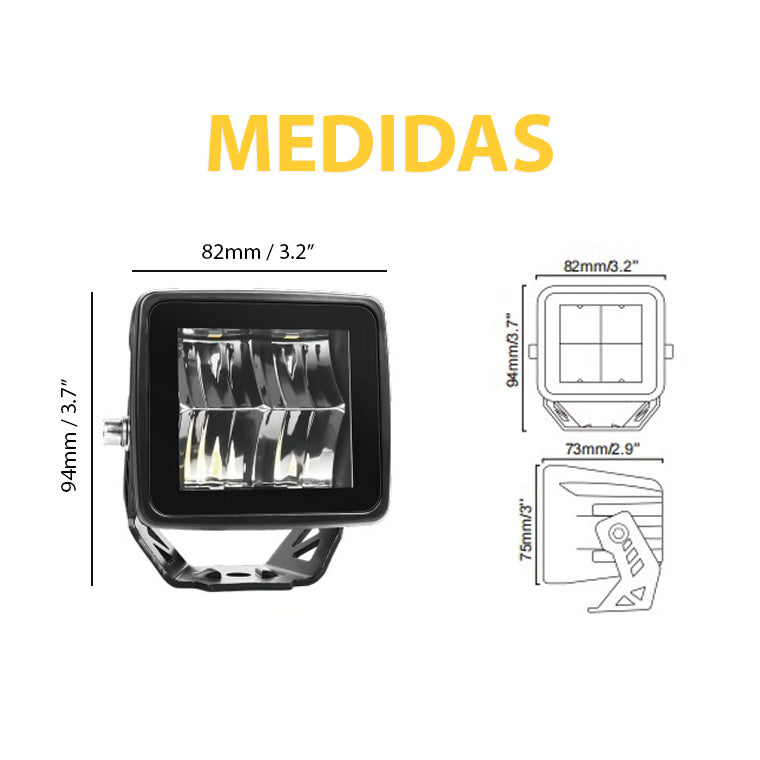 Faro LED 4ROW Cube Spot