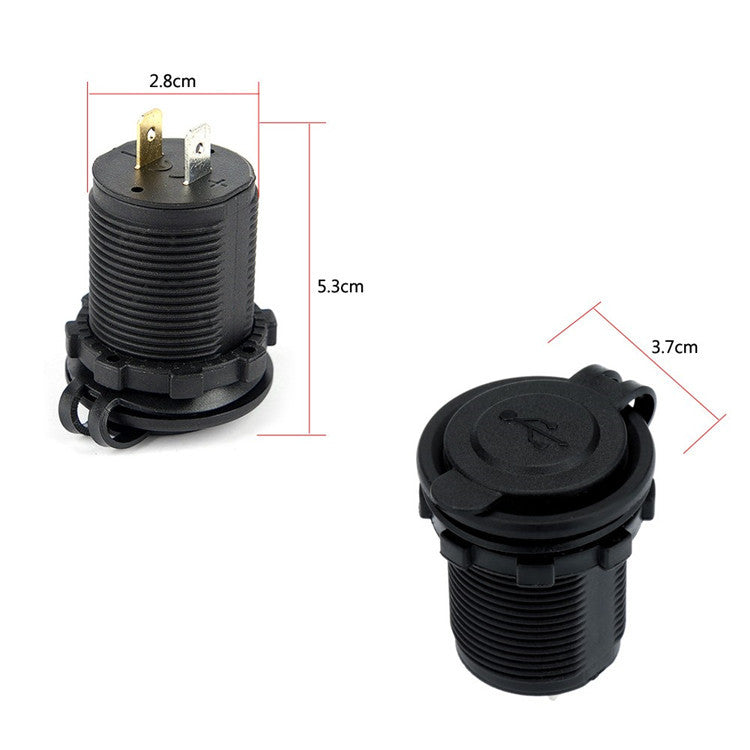 Cargador USB Doble 5v - 2,1 Amper Para embutir en Auto, Moto, Barco o MotorHome