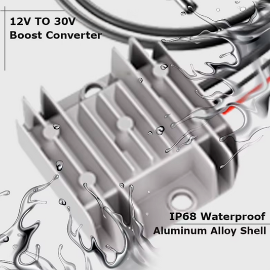 Fuente Elevadora de 12v a 30v 3A Starlink Mini 3 metros para baterias y paneles