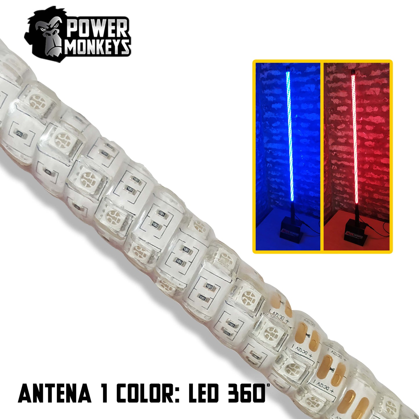 Antenas LED Luminosas Color ROJO