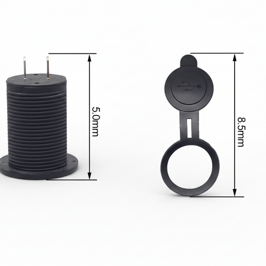 Cargador + Voltímetro Con On-Off USB-C 30W + QC3.0 18W