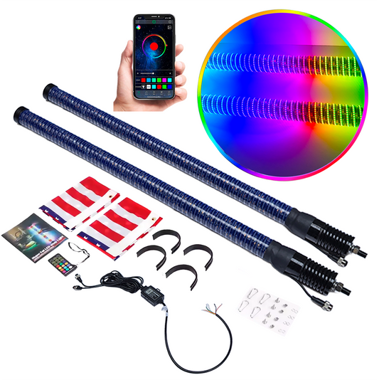 ANTENAS LED COB pixel Varios Tamaños UTV y Off Road