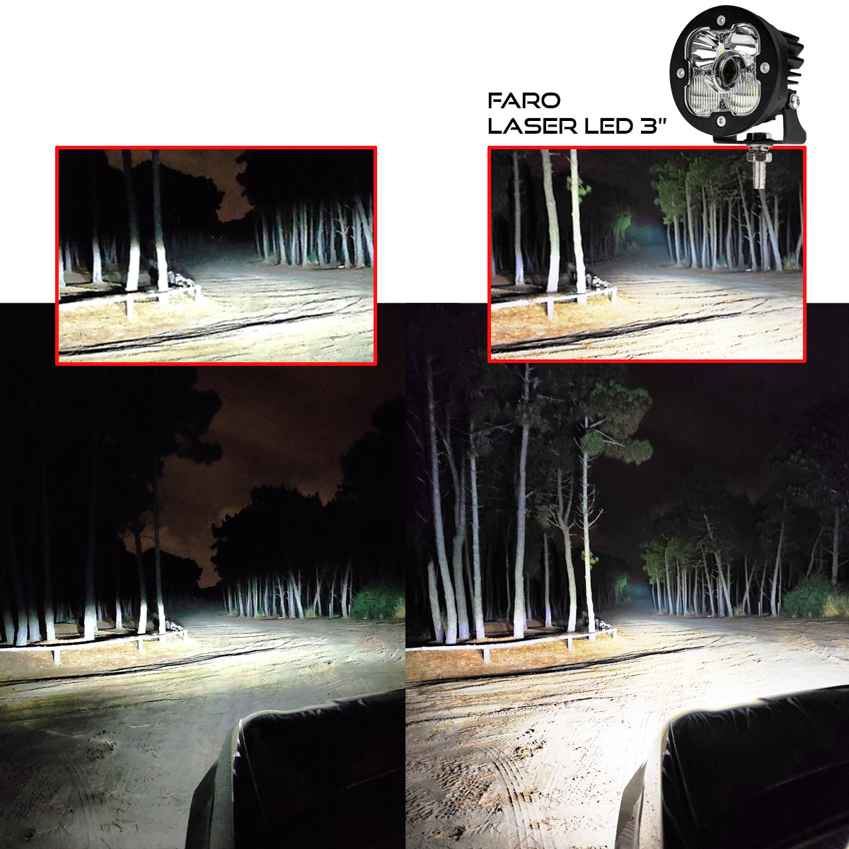 Faro LED LASER de 3"
