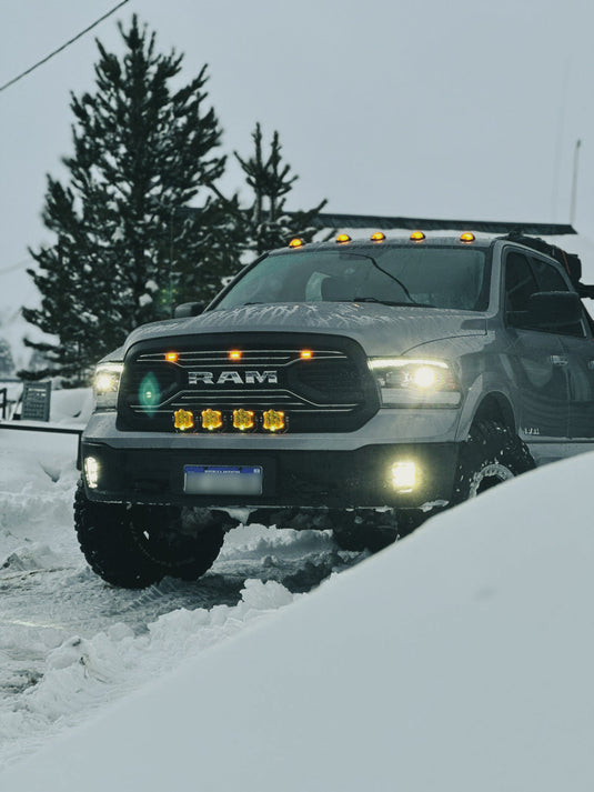 Faros LED Para Camioneta 4X4, UTV, Moto, Cuatri, Lancha. Luz Blanca y Ámbar Con DRL. Combinan Estetica y Potencia