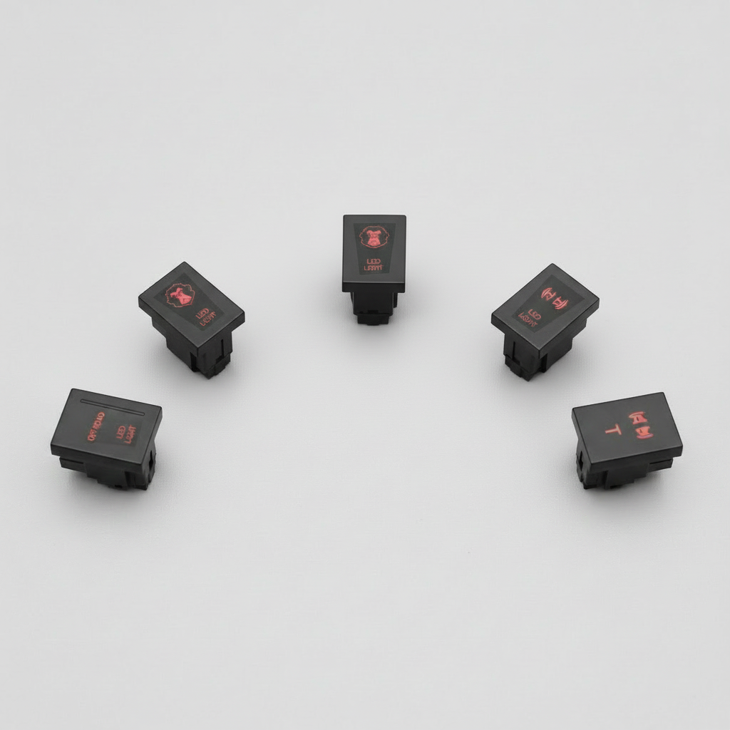 Teclas LED/Pulsador para Volkswagen Amarok (Lado Izquierdo/Derecho). Integración OEM para accesorios LED y off-road. Instalación Plug &amp; Play.