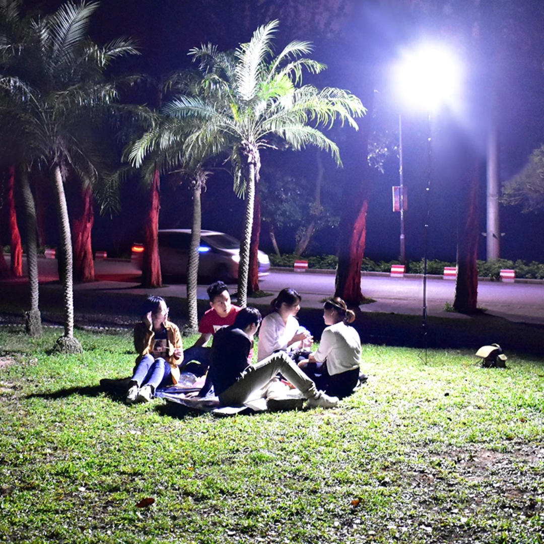 Farol LED  5 metros con control remoto. Iluminación cenital potente de 12V para camping, pesca y 4x4. Incluye bolso de transporte y estaca.
