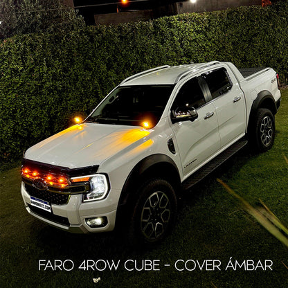 Combo Par de Faros Cuadrados + Soportes para Capot + Kit de instalación
