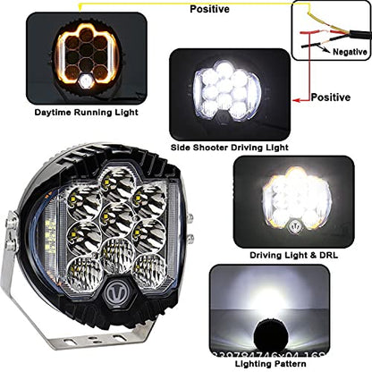 Faros LED SIDE 5" con DRL