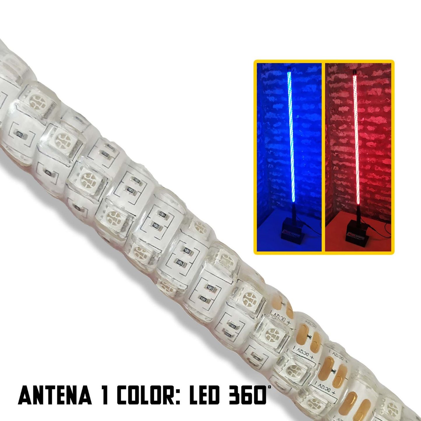 Antenas LED Luminosas Color AZUL