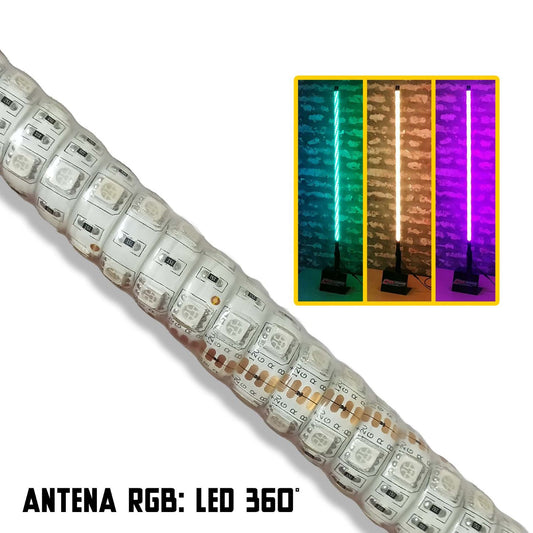 Antenas LED Luminosas Linea RGB