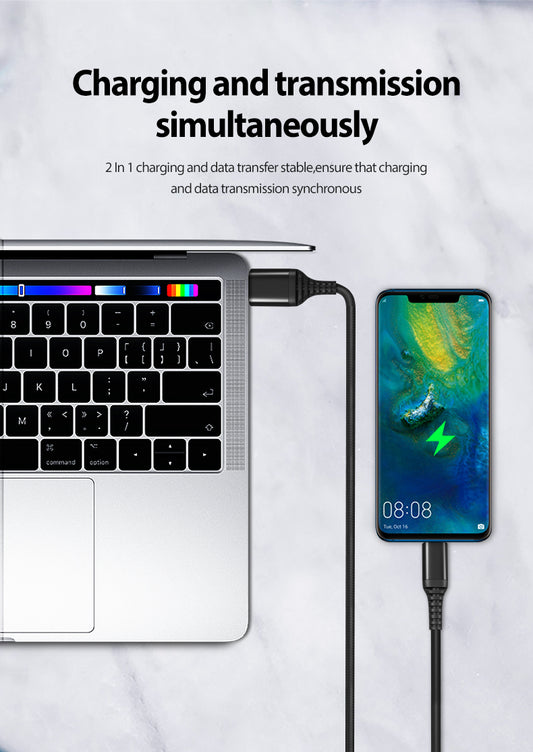 Cable USB a USB-C 3A Carga Rápida