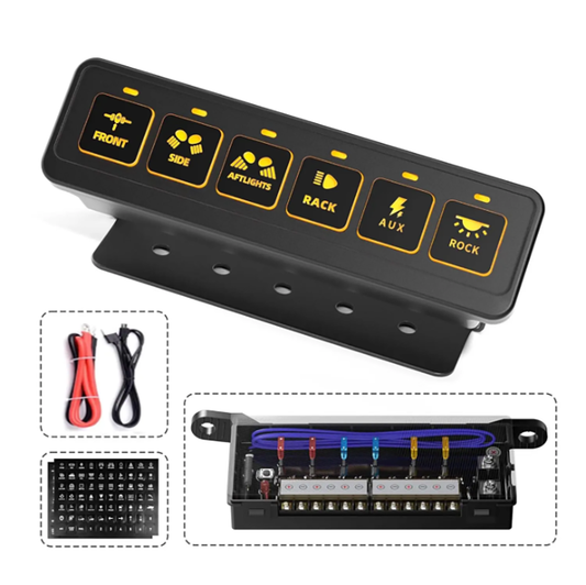 Tablero Inalámbrico de 6 Teclas Personalizable 12/24v 80A