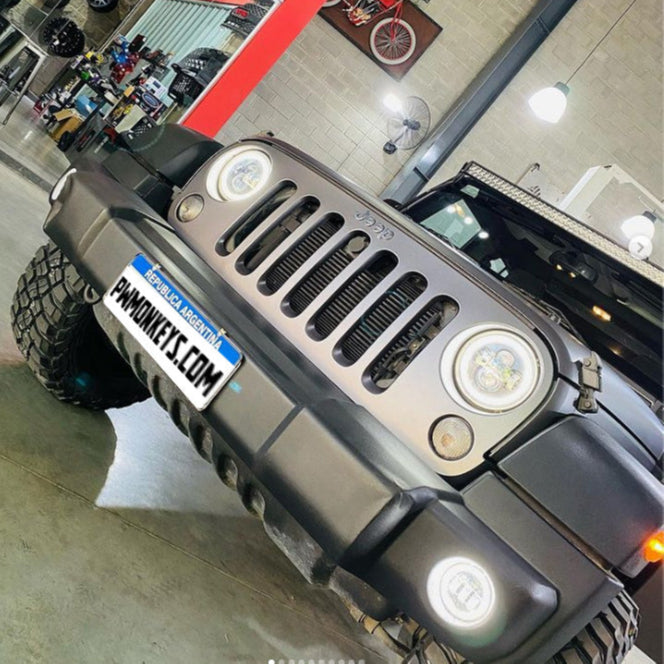 Kit 4 Faros RGB JEEP WRANGLER  Dancing Halo Ring