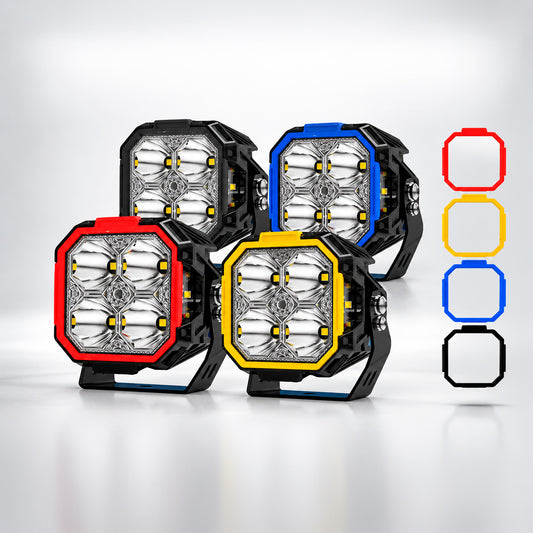 Faros LED 3" DRL Ambar y Blanco