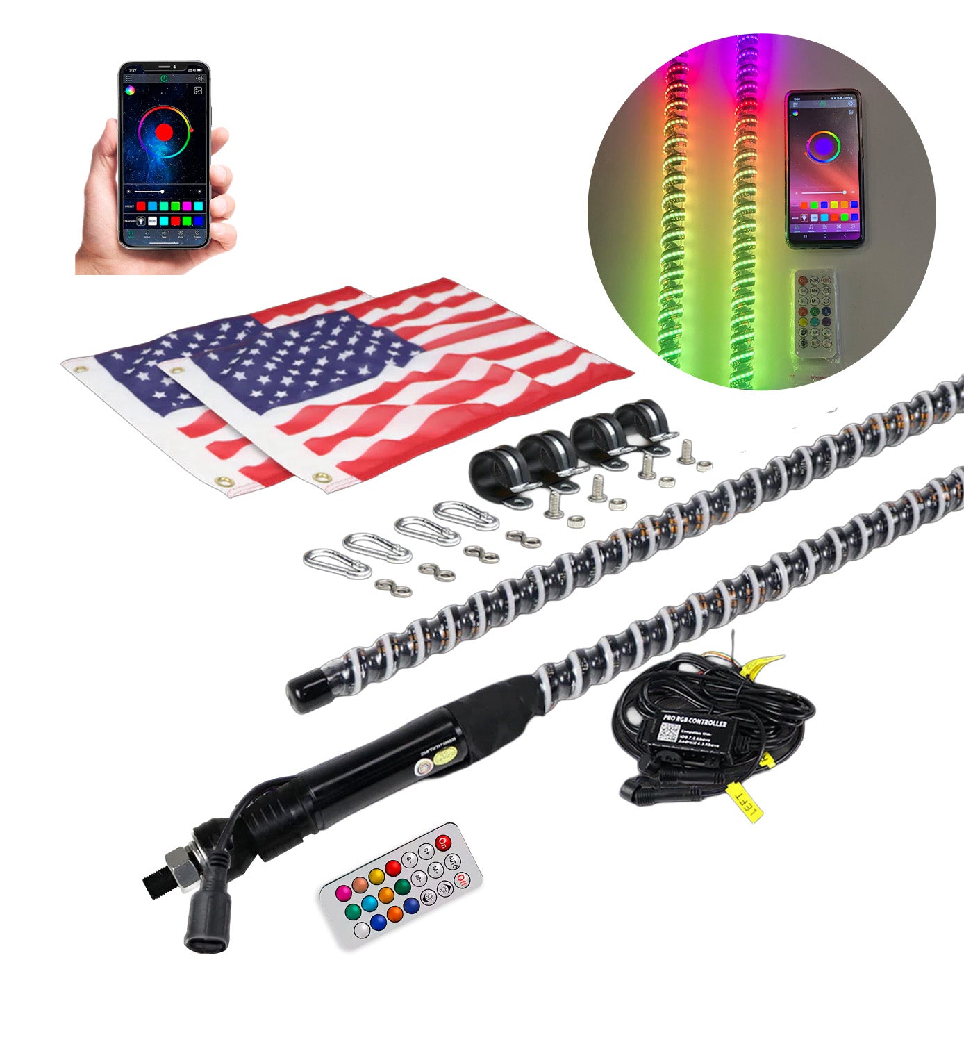 ANTENAS LED COB  pixel Varios Tamaños UTV y Off Road