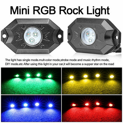 Kit ROCKLIGHT RGB - 4 faros con app Bluetooth