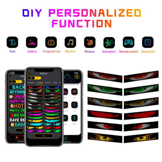 Cartel LED Doble - Flexible, Programable, Ojitos, Para Auto, Camion o Negocio