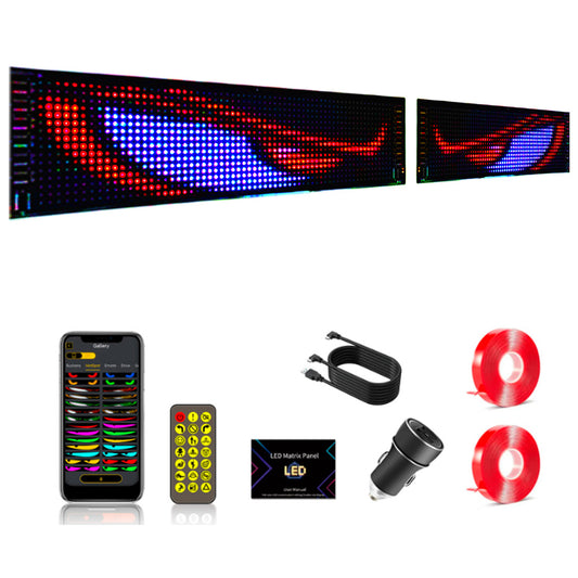 Cartel LED Doble - Flexible, Programable, Ojitos, Para Auto, Camion o Negocio
