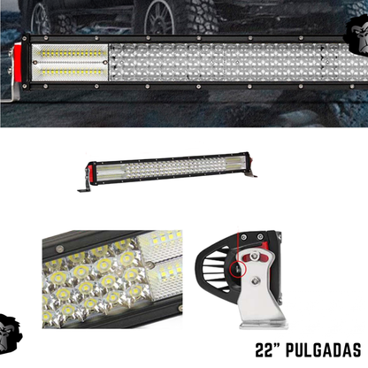 Barra LED 12D Recta Gran Alcance y Dispersión