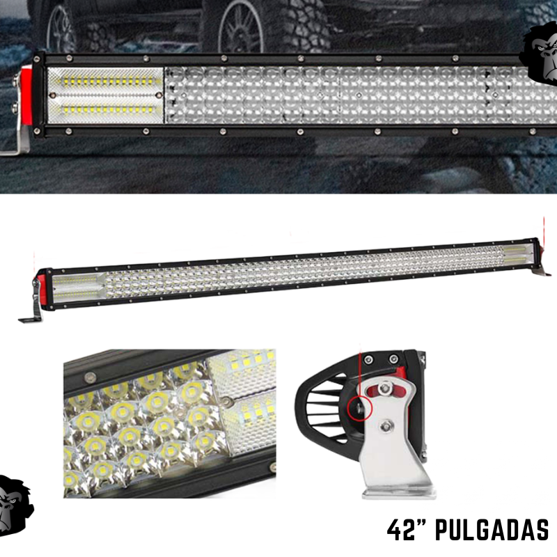 Barra LED 12D Recta Gran Alcance y Dispersión