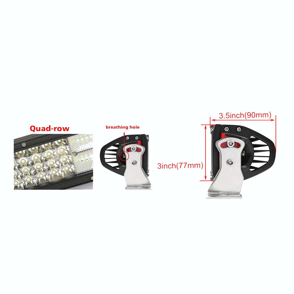 Barra LED 12D Recta Gran Alcance y Dispersión
