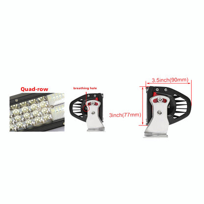 Barra LED 12D Recta Gran Alcance y Dispersión
