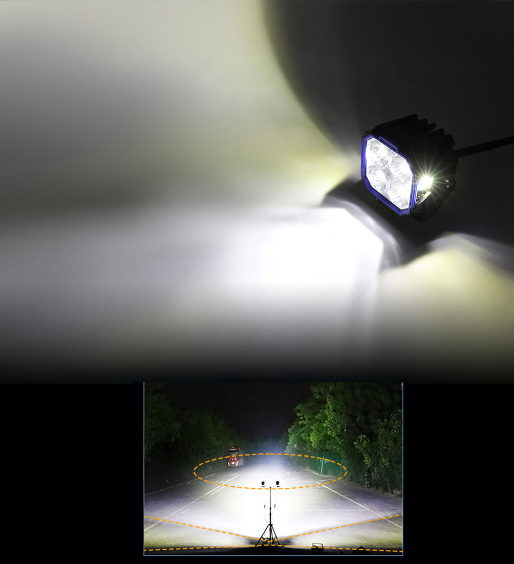 Faros LED 3" DRL Ambar y Blanco