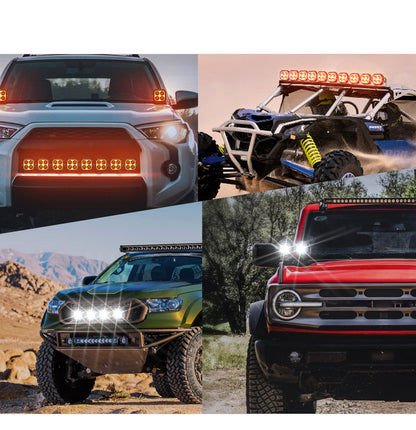 Faros LED 3" DRL Ambar y Blanco