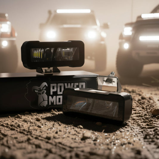 Par de Faros LED de 3" (Spot). Alta potencia y largo alcance para 4x4, UTV y Náutica. Diseño robusto IP68 y luz blanca 6000K. Máxima visibilidad Off-Road.