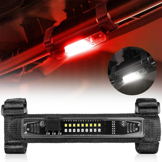 Luz LED a pilas para interior de UTV o linterna de trabajo. Base imantada para fijación rápida, tecnología COB de alta potencia y diseño portátil sin cables.
