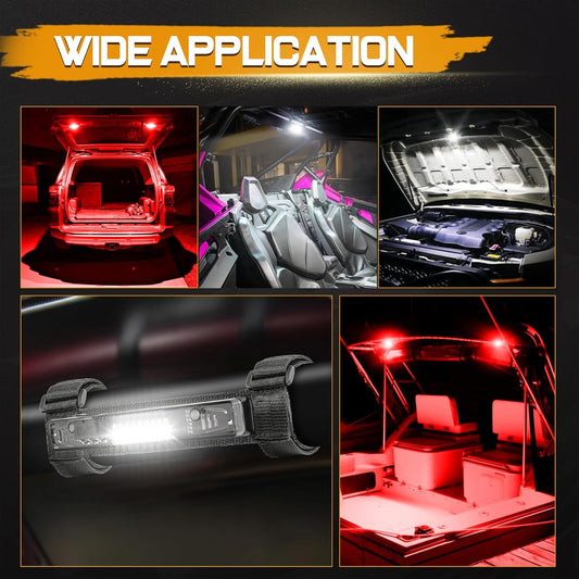 LUZ LED INTERIOR A PILAS. IMANTADA Y PORTÁTIL.  UTV o 4X4